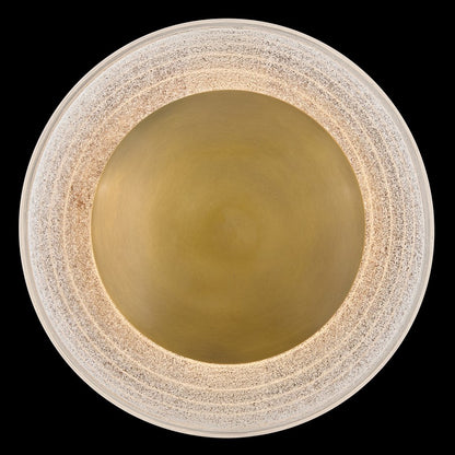 Fredrick Ramond Haven 15" LED Sconce, Heritage Brass/Art Glass