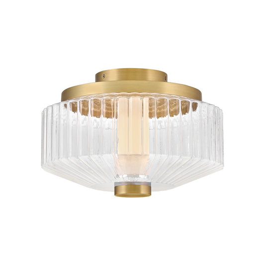 Fredrick Ramond Reign LED Small Flush Mount, Lacquered Brass - FR41463LCB