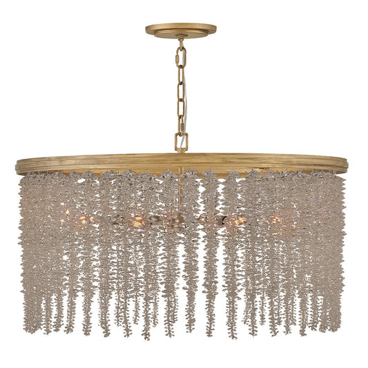 Fredrick Ramond Rubina 6Lt Chandelier, Gold/Amber Crystal - FR41494BNG-LA