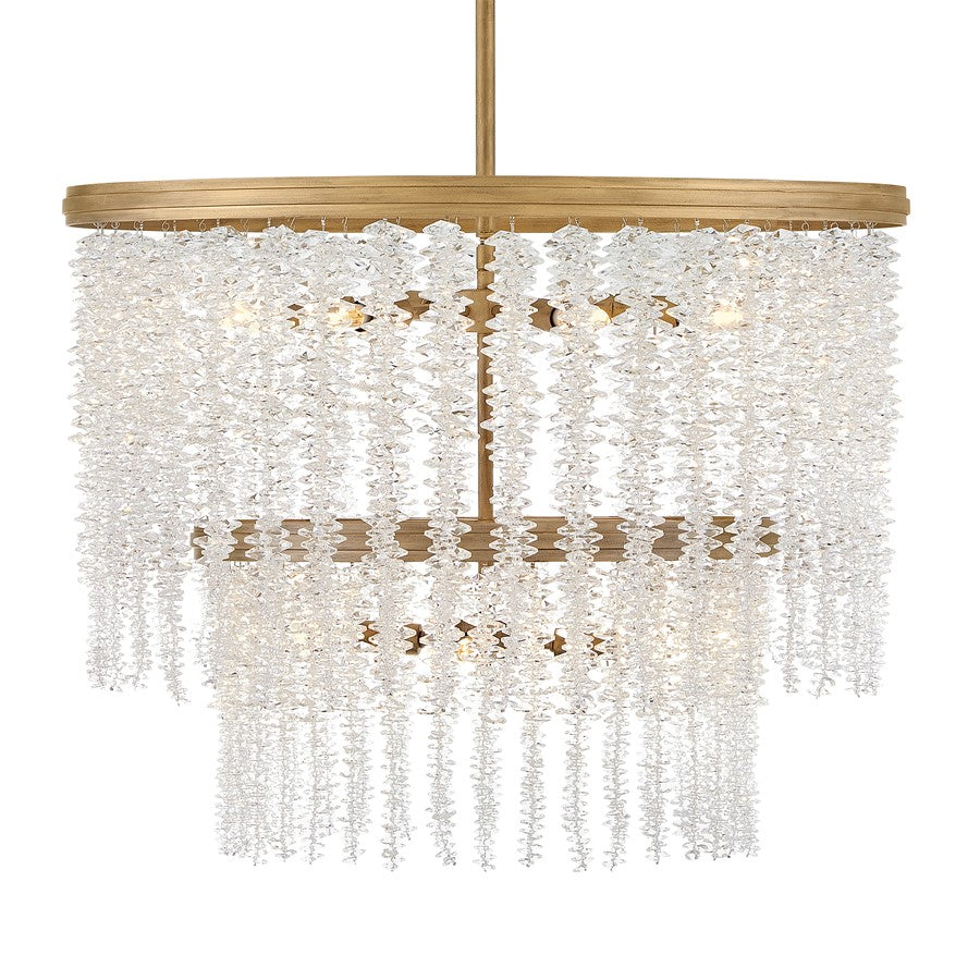Hinkley Rubina 10Lt Chandelier, Ceiling, Gold/Clear Crystal - FR41495BNG