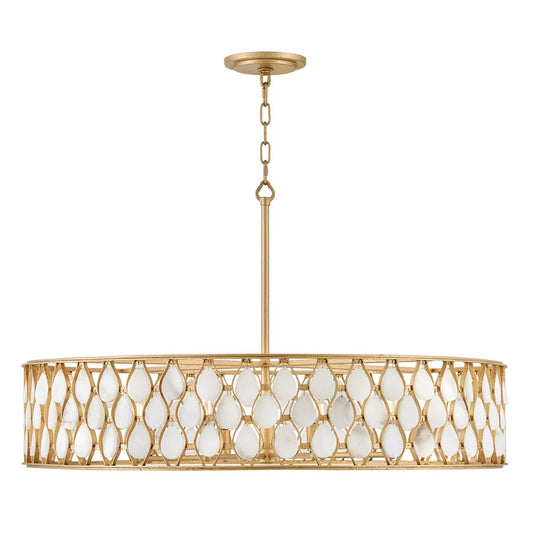 Fredrick Ramond Estie 8 Light Chandelier, Piastra Gold - FR41506PI