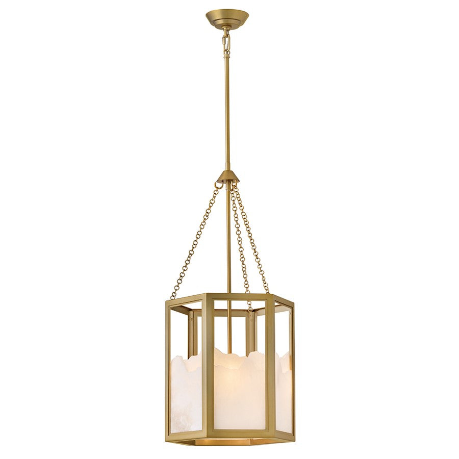 Fredrick Ramond Veleta 3 Light Pendant, Lacquered Brass/Alabaster - FR41537LCB