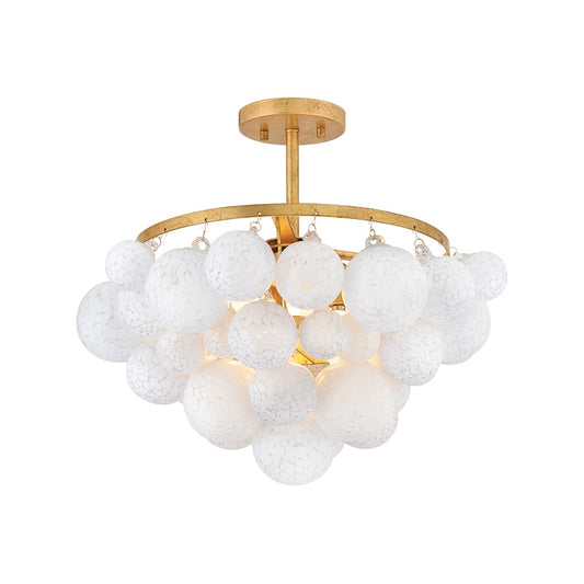 Fredrick Ramond Marabel 4 Light Medium Semi-Flush Mount, Brass - FR41563DA