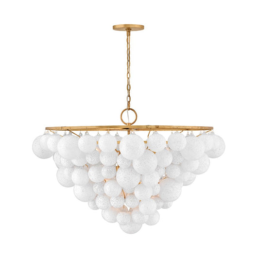 Fredrick Ramond Marabel 10 Light Large Chandelier, Distressed Brass - FR41568DA