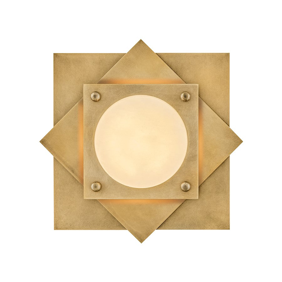 Fredrick Ramond Claude Small LED Flush Mount, Heritage Brass - FR41581HB