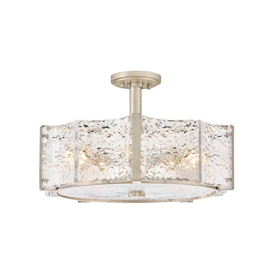 Fredrick Ramond Florian 5 Light Medium Semi-Flush Mount, Glacial - FR41603GG