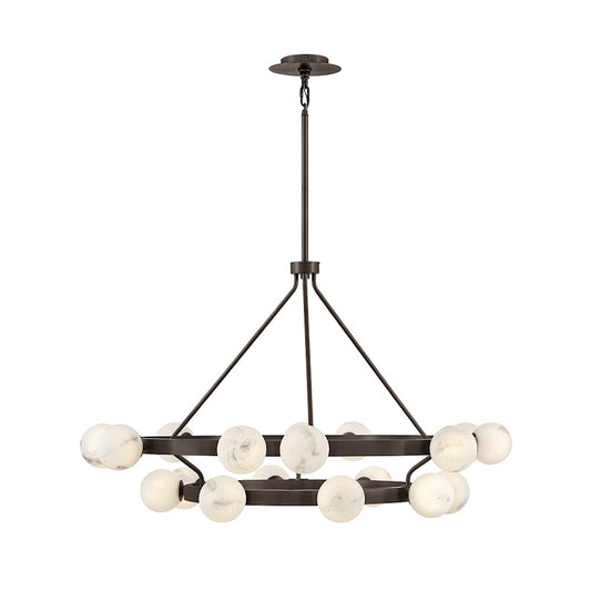 Fredrick Ramond Selene 18Lt 48" Multi Tier Chandelier, Black Oxide - FR41905BX