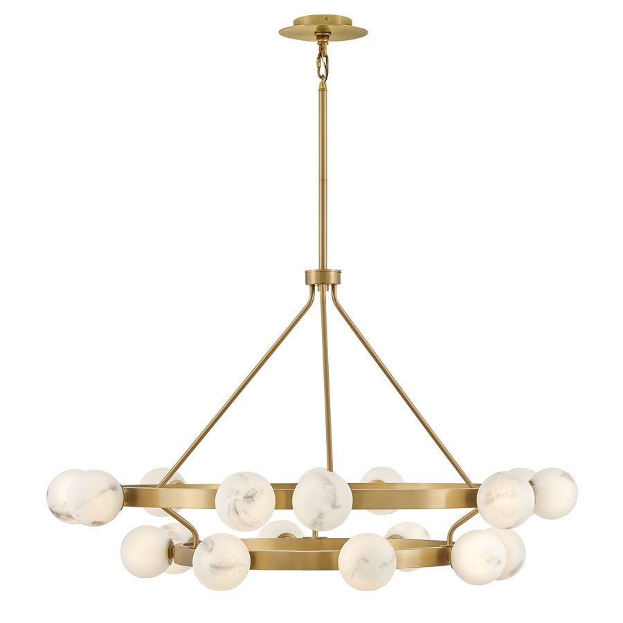 Fredrick Ramond Selene 18Lt Chandelier, Lacquered Brass/Swirled - FR41905LCB