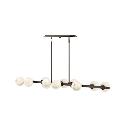 Fredrick Ramond Selene 10 Light Large Linear Chandelier, Black Oxide - FR41906BX