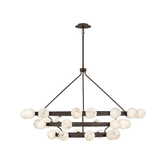 Fredrick Ramond Selene 36Lt 60" Multi Tier Chandelier, Black Oxide - FR41908BX