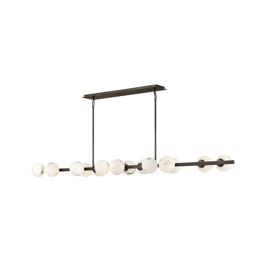 Fredrick Ramond Selene 14 Light Large Linear Chandelier, Black Oxide - FR41909BX