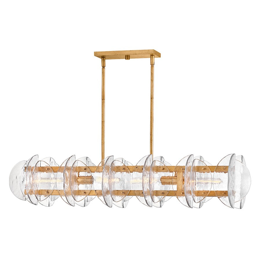 Fredrick Ramond Seraphina 4Lt Chandelier, Brass/Clear Pressed - FR41925DA