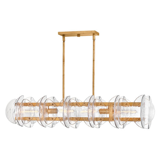Fredrick Ramond Seraphina 4Lt Chandelier, Brass/Clear Pressed - FR41925DA