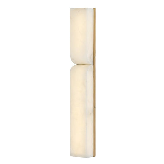 Fredrick Ramond Alune 32" Wall Mount, Lacquered Brass/Alabaster - FR41972LCB