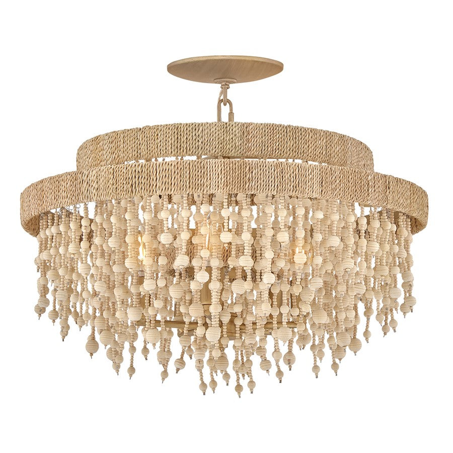 Fredrick Ramond Freya 5 Light Semi-Flush Mount, Burnished Gold - FR47003BNG