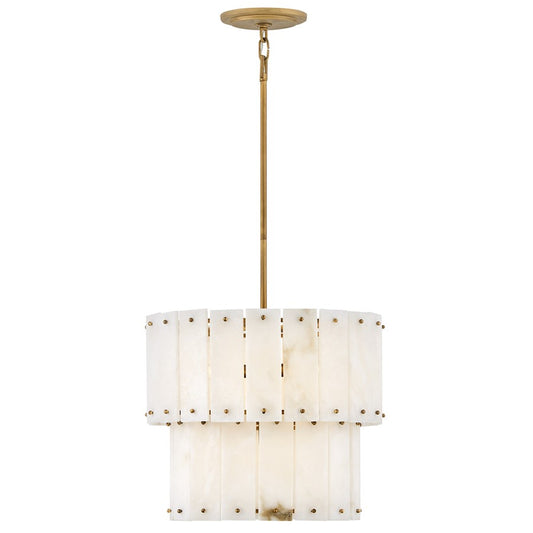 Hinkley Simone 4Lt Convertible Semi-Flush Mount, Gold/Alabaster - FR47757BNG
