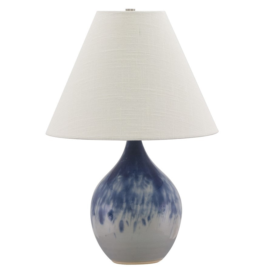 House of Troy Scatchard 19" Stoneware Accent Lamp, Decorated Gray