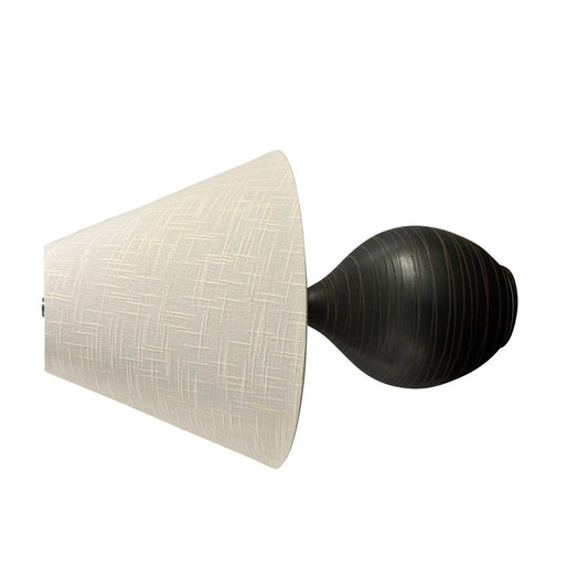 House Of Troy Scatchard 1Lt 19" Stoneware Accent Lamp, Scored Black - GS200-SBM