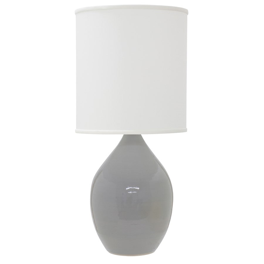 House of Troy Scatchard 20.5" Stoneware Table Lamp, Gray Gloss