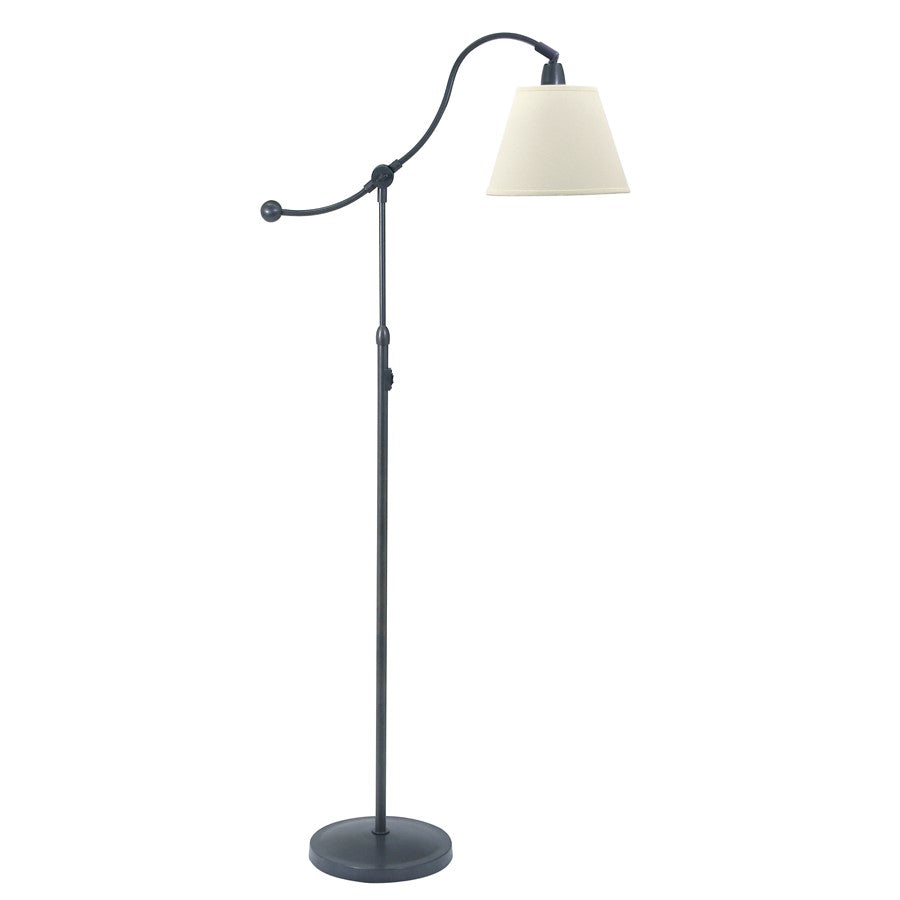 House of Troy Hyde Park Floor Lamp Rubbed Bronze, White Linen Shade HP700-OB-WL