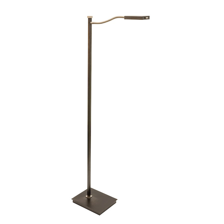 House of Troy 52" Lewis LED Gooseneck Floor Lamp, Granite/Nickel