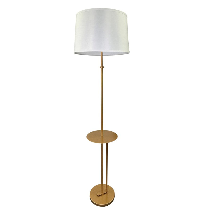House Of Troy Lyndon 1Lt 69" Floor Lamp, Gold/Bent Metal/Metal Table - LY702-HG