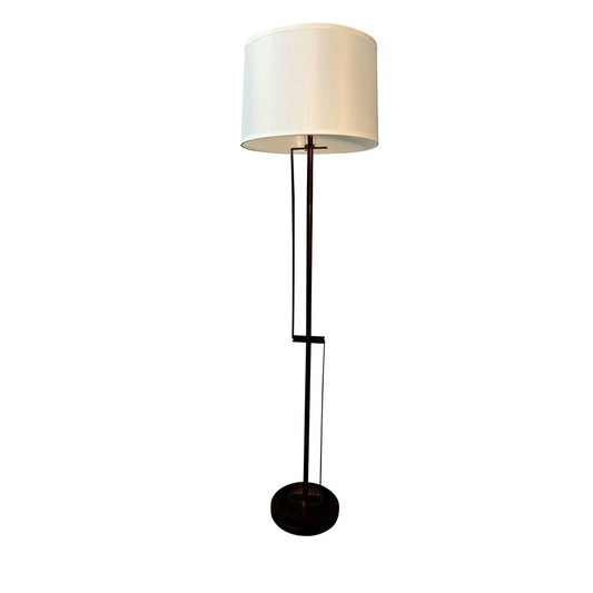 House Of Troy Lyndon 2Lt 65" Floor Lamp, Black/Two Piece Bent Metal - LY704-BLK