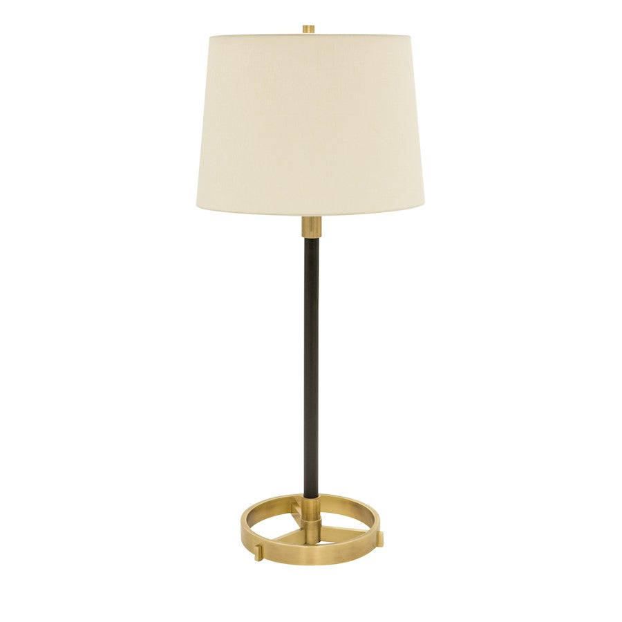 House of Troy 32" Morgan Table Lamp, Black with Antique Brass