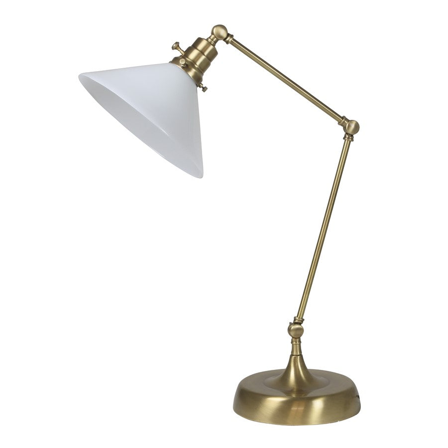 House of Troy Otis Industrial Table Lamp, Antique Brass