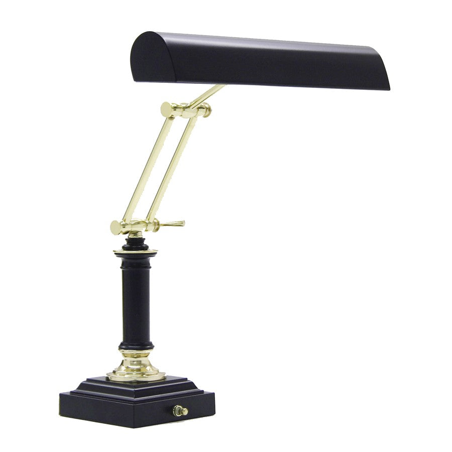 House of Troy 14" Black Polished Brass Piano Lamp