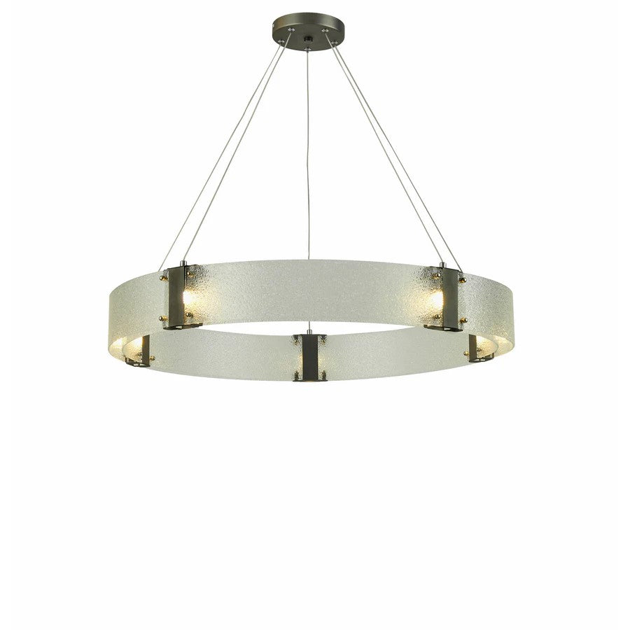 Thumprints Lyra 5 Light Dining Chandelier, Antique Pewter
