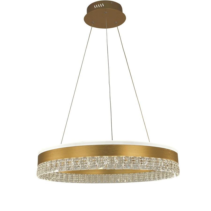 Thumprints Hazel 2 Light Dining Chandelier, Brushed Gold
