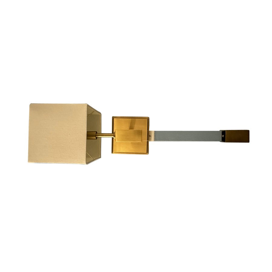 House Of Troy 1Lt Sconce, Brass/Acrylic/Fabric Shade - WL307-BB