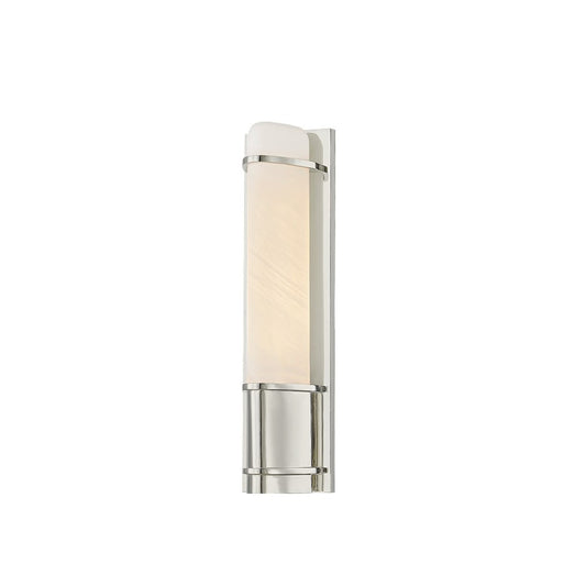 Hudson Valley Tottenville 1Lt Wall Sconce, Polished Nickel/Matte Cloud - 1116-PN