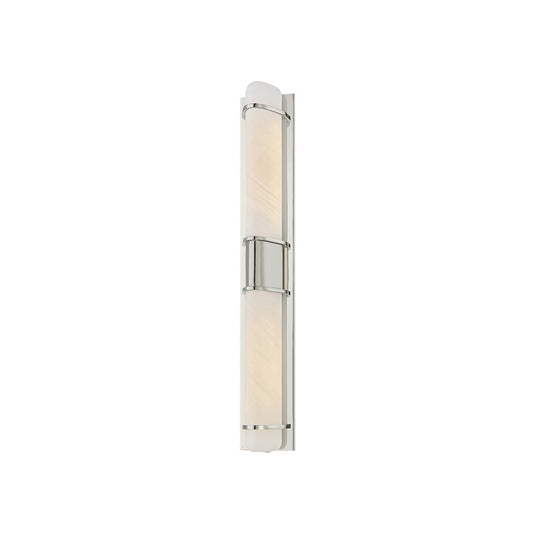 Hudson Valley Tottenville 2Lt Wall Sconce, Polished Nickel/Matte Cloud - 1127-PN