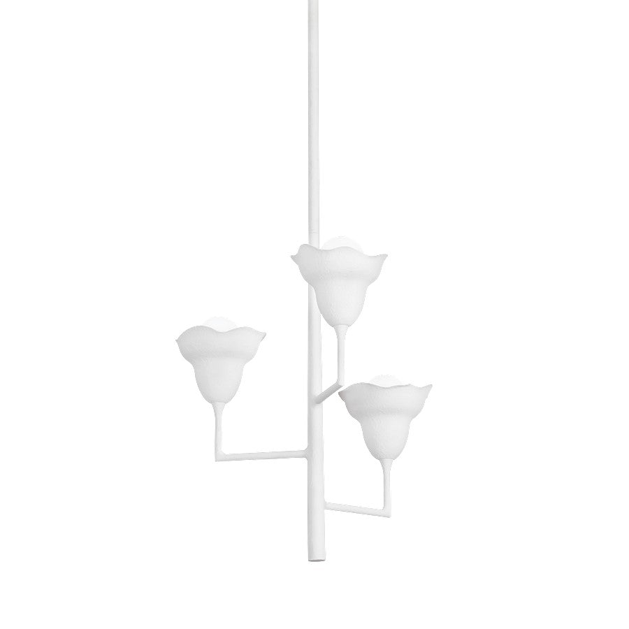 Hudson Valley Alora 3 Light Chandelier, White Plaster - 1283-WP