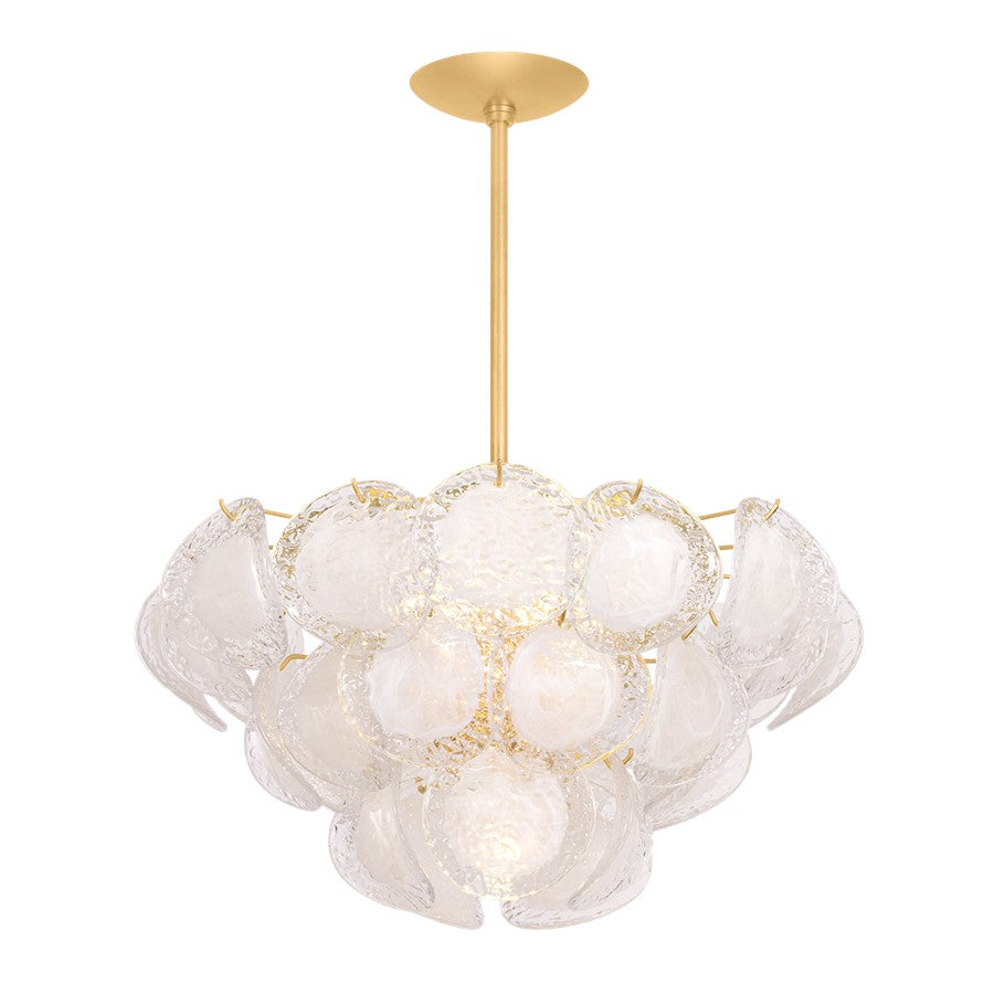 Hudson Valley Cedar Hill 5Lt Chandelier, Gold Leaf/Blonchino Piastre - 1330-VGL