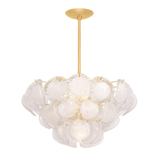 Hudson Valley Cedar Hill 5Lt Chandelier, Gold Leaf/Blonchino Piastre - 1330-VGL