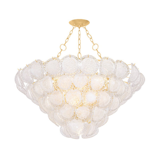 Hudson Valley Cedar Hill 17Lt Chandelier, Gold Leaf/Blonchino Piastre - 1350-VGL