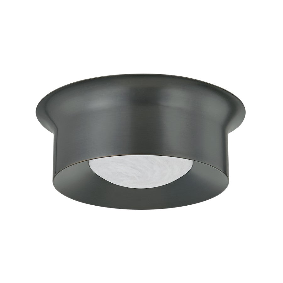 Hudson Valley Noxon 1Lt 14" Flush Mount, Distressed Bronze/Matte Cloud - 1714-DB