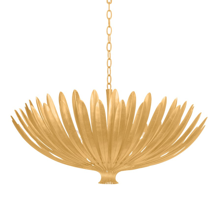 Hudson Valley Whitfield 8Lt Chandelier, Vintage Gold Leaf - 1836-VGL