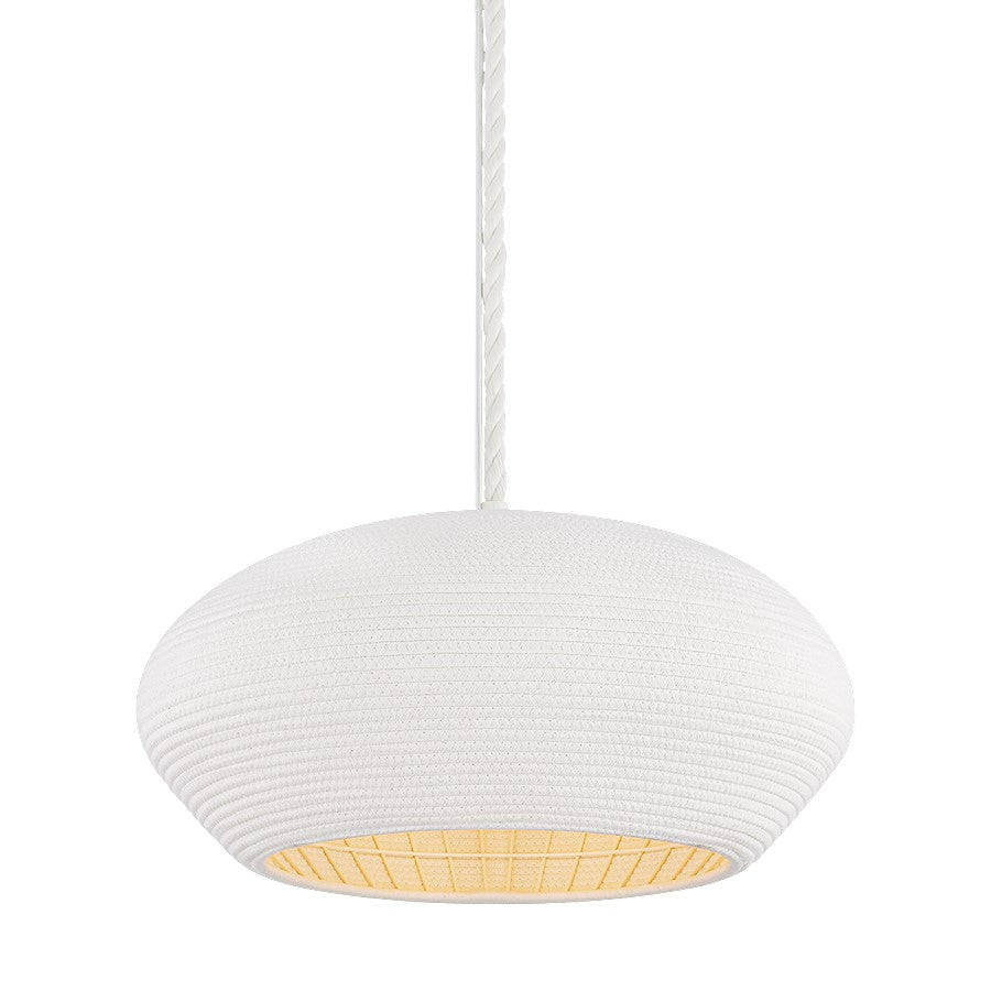 Hudson Valley Ferndale 1 Light 24" Pendant, Gesso White - 2224-GSW