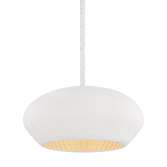 Hudson Valley Ferndale 1 Light 24" Pendant, Gesso White - 2224-GSW