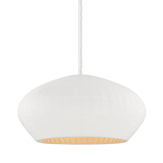 Hudson Valley Ferndale 1 Light 36" Pendant, Gesso White - 2236-GSW