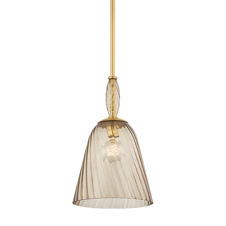 Hudson Valley Bleecker 1Lt 11" Pendant, Aged Brass/Bronze/Optic - 2413-AGB