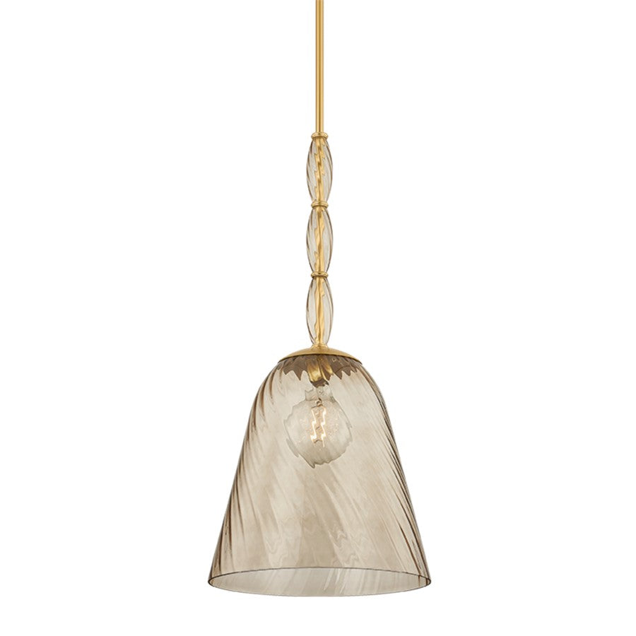 Hudson Valley Bleecker 1Lt Pendant, Aged Brass/Bronze/Optic - 2417-AGB