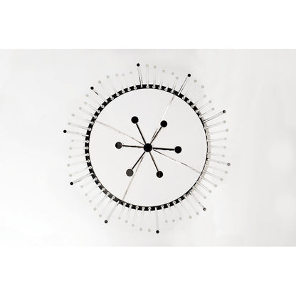 6 Light Chandelier, Polished Nickel