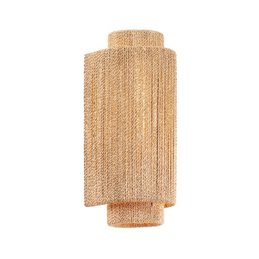 Hudson Valley Metuchen 1Lt Wall Sconce, Gold Leaf/Natural Abaca - 2718-VGL