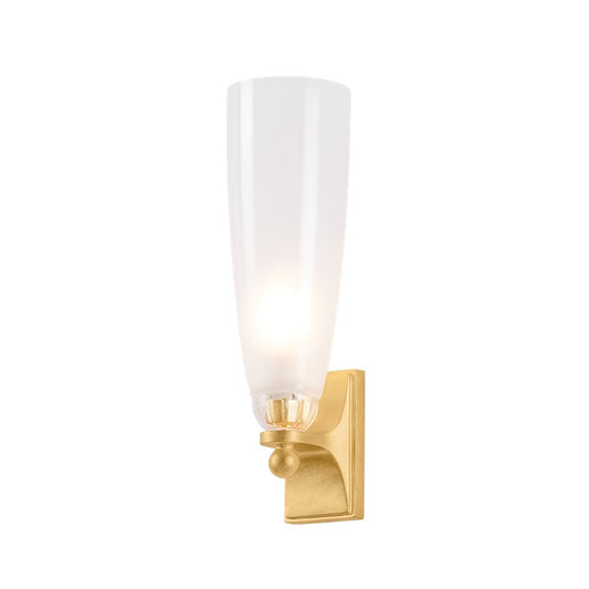 Hudson Valley Ravenswood 1Lt Wall Sconce, Gold Leaf/Clear Etched - 2861-VGL
