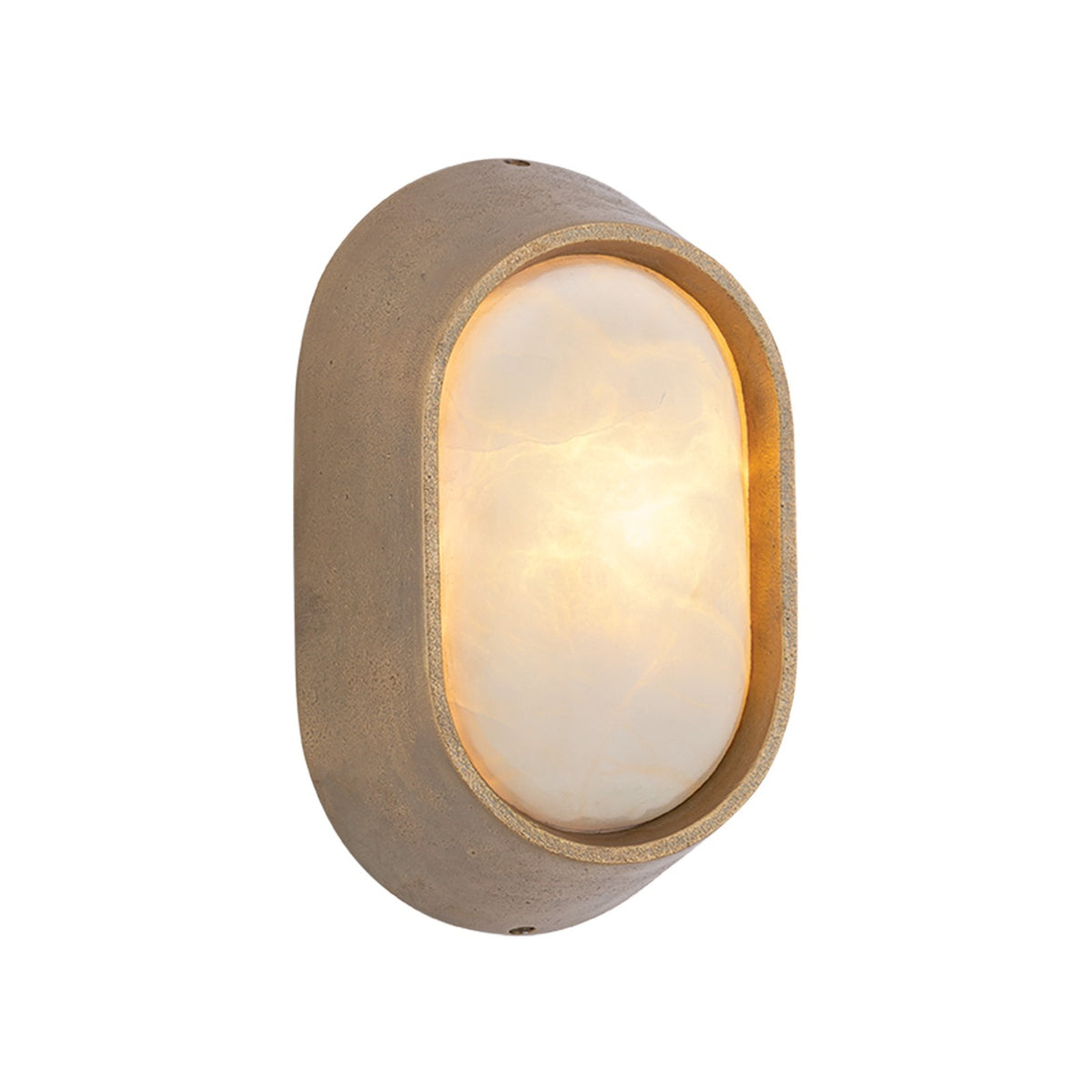 Hudson Valley Allerton 6in 1-Light Wall Sconce | Sand-Cast Patina Brass and Alabaster Natural Stone | Bathroom & Hallway | Model 2971-PBR